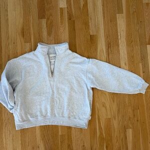 LE BON SHOPPE 1/2 half 1/4 quarter zip sweatshirt pullover XS/Small Heather grey